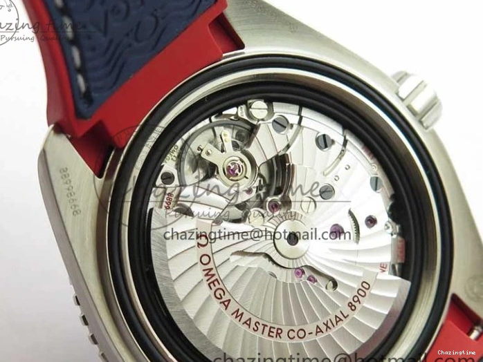 0504 Comfortable Planet Ocean 43.5mm America’s Cup VSF Best Edition White Dial On Blue Gummy Strap A 7900